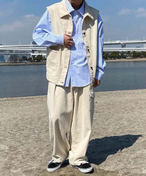 PairPair（ペアペア）の「アソートオーバージレ(ユニセックス)（ベスト・レディース・アイボリー/ダークインディゴブルー/モカ/オレンジ系その他・FREE）」の11枚目の写真