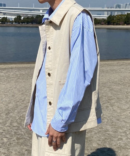 PairPair（ペアペア）の「アソートオーバージレ(ユニセックス)（ベスト・レディース・アイボリー/ダークインディゴブルー/モカ/オレンジ系その他・FREE）」の14枚目の写真