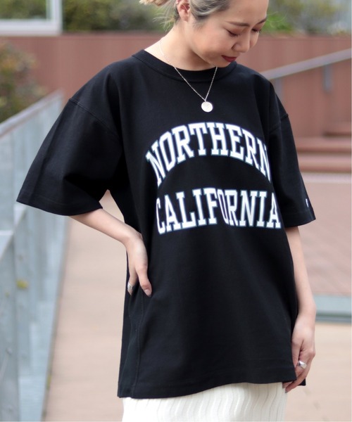 Champion(チャンピオン)の「【Champion/チャンピオン】reverse weave s/sTシャツ(Tシャツ/カットソー・レディース・ブラック/グレー・FREE)」の1枚目の写真