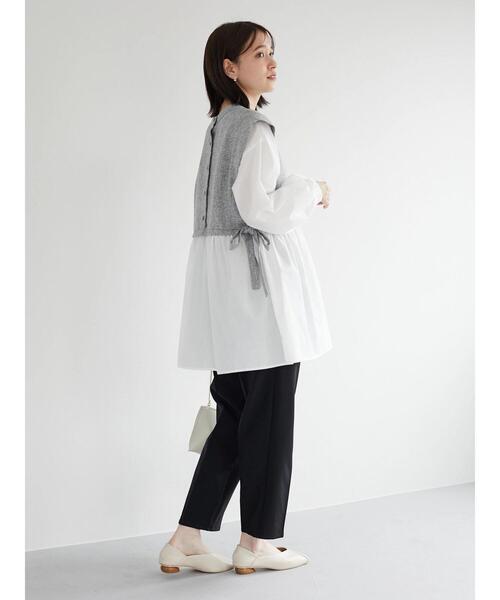 ELENCARE DUE（エレンカーレデュエ）の「・ELENCARE DUE ツイードキリカエチュニック（Tシャツ/カットソー・レディース・ベージュ/ネイビー/グレー・FREE）」の8枚目の写真