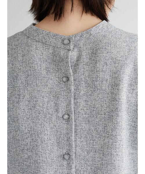 ELENCARE DUE（エレンカーレデュエ）の「・ELENCARE DUE ツイードキリカエチュニック（Tシャツ/カットソー・レディース・ベージュ/ネイビー/グレー・FREE）」の13枚目の写真