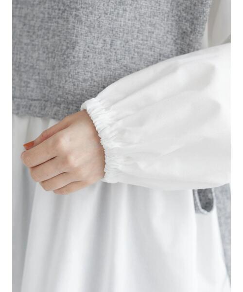 ELENCARE DUE（エレンカーレデュエ）の「・ELENCARE DUE ツイードキリカエチュニック（Tシャツ/カットソー・レディース・ベージュ/ネイビー/グレー・FREE）」の14枚目の写真