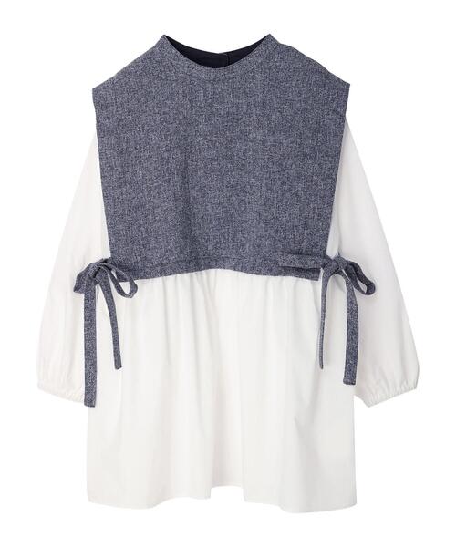 ELENCARE DUE（エレンカーレデュエ）の「・ELENCARE DUE ツイードキリカエチュニック（Tシャツ/カットソー・レディース・ベージュ/ネイビー/グレー・FREE）」の18枚目の写真