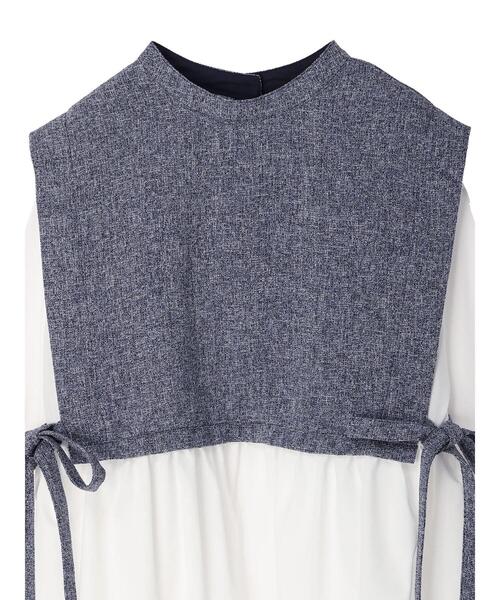 ELENCARE DUE（エレンカーレデュエ）の「・ELENCARE DUE ツイードキリカエチュニック（Tシャツ/カットソー・レディース・ベージュ/ネイビー/グレー・FREE）」の20枚目の写真