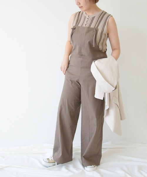 sango（sango）の「サロペット（サロペット/オーバーオール・レディース・ブラウン/キナリ・FREE）」の4枚目の写真