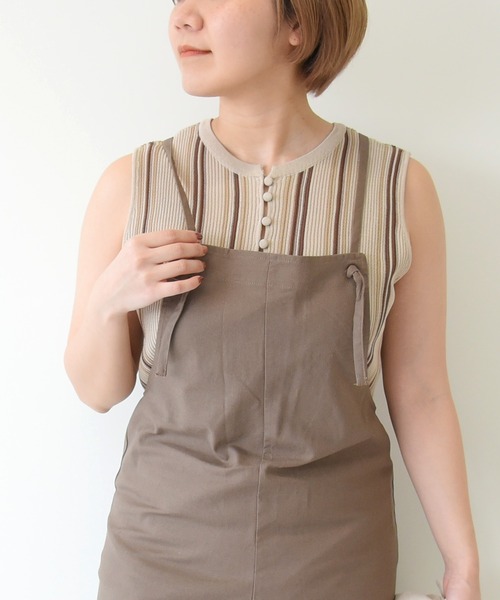 sango（sango）の「サロペット（サロペット/オーバーオール・レディース・ブラウン/キナリ・FREE）」の3枚目の写真