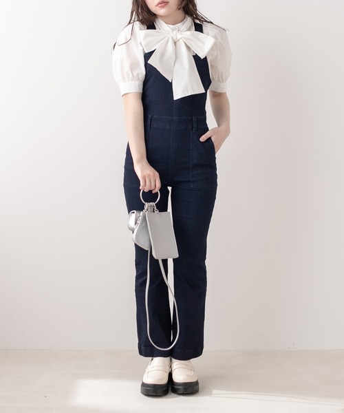 OLIVE des OLIVE(オリーブデオリーブ)の「フレアサロペット(サロペット/オーバーオール・レディース・ワンウォッシュ/ブラック・FREE)」の22枚目の写真