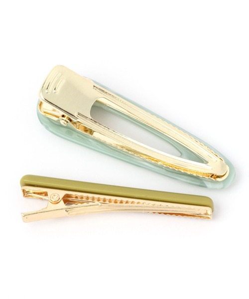 studio CLIP（スタディオクリップ）の「2SETぷっくりカラーピン（ヘアピン・レディース・ブラウン/グリーン・FREE）」の4枚目の写真