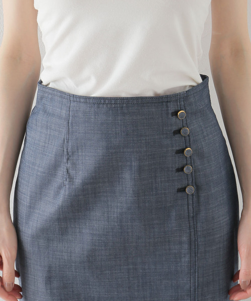 La TOTALITE(ラトータリテ)の「デニムタイトスカート(デニムスカート・レディース・ベージュ/ネイビー・36/38)」の22枚目の写真