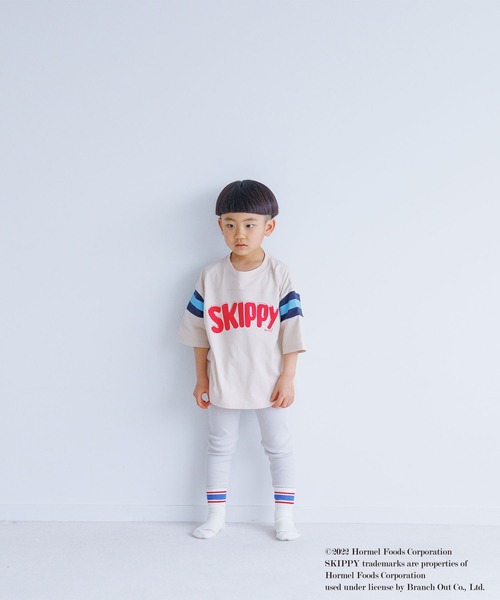 LOWRYS FARM(ローリーズファーム)の「FOODフットボールTシャツ 272898(Tシャツ/カットソー・キッズ・アイボリー/オフホワイト/グレー・110cm/120cm/130cm/140cm/150cm)」の6枚目の写真