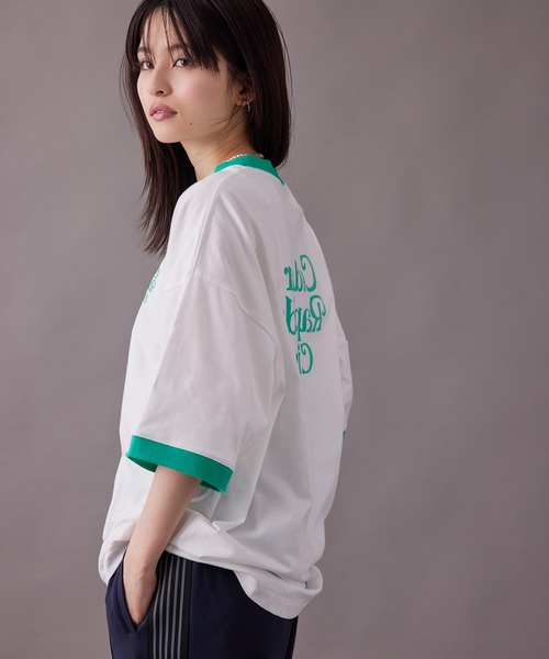 re_k by JUNRED（レクバイジュンレッド）の「【 re_k by JUNRED 】リンガーグラフィックTシャツ（Tシャツ/カットソー・メンズ・ホワイト/ホワイト系その他/チャコールグレー・S/M/L）」の4枚目の写真