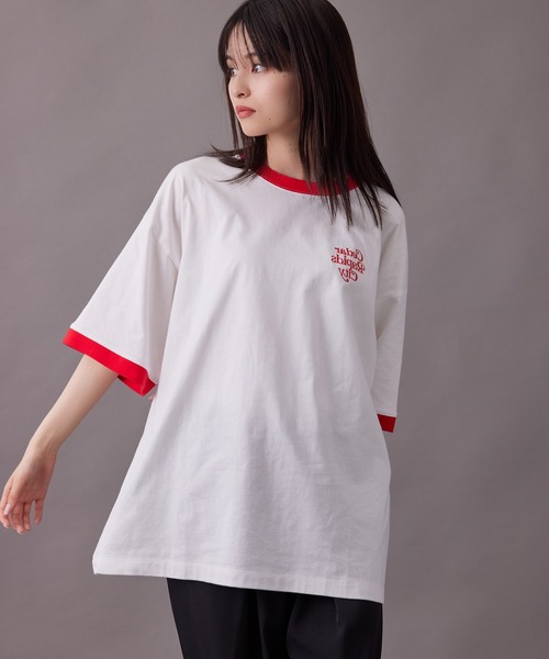 re_k by JUNRED（レクバイジュンレッド）の「【 re_k by JUNRED 】リンガーグラフィックTシャツ（Tシャツ/カットソー・メンズ・ホワイト/ホワイト系その他/チャコールグレー・S/M/L）」の12枚目の写真