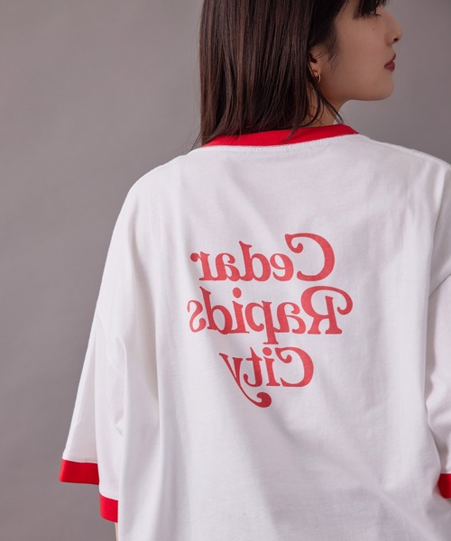 セール】【 re_k by JUNRED 】リンガーグラフィックTシャツ（Tシャツ