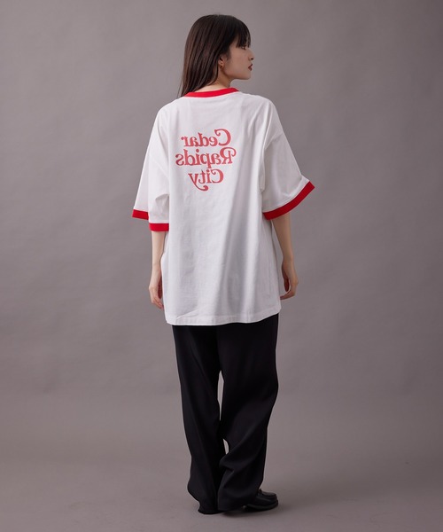 re_k by JUNRED（レクバイジュンレッド）の「【 re_k by JUNRED 】リンガーグラフィックTシャツ（Tシャツ/カットソー・メンズ・ホワイト/ホワイト系その他/チャコールグレー・S/M/L）」の11枚目の写真