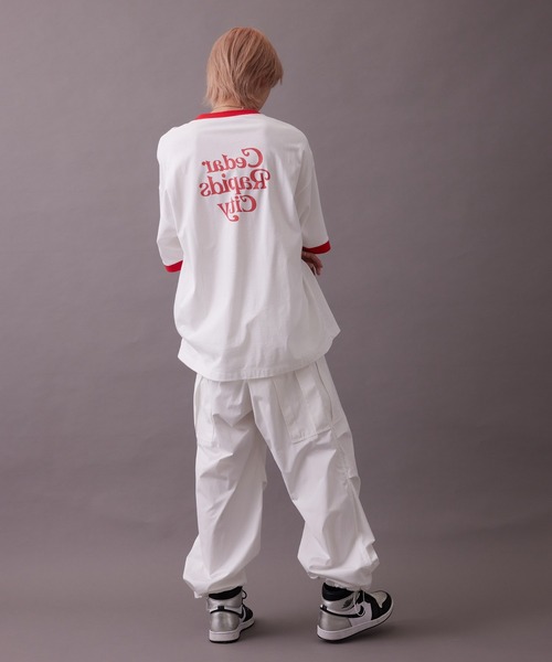 re_k by JUNRED（レクバイジュンレッド）の「【 re_k by JUNRED 】リンガーグラフィックTシャツ（Tシャツ/カットソー・メンズ・ホワイト/ホワイト系その他/チャコールグレー・S/M/L）」の15枚目の写真