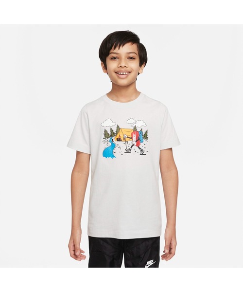 NIKE（ナイキ）の「ナイキ NIKE ナイキ YTH NSW ボクシー 1 S/S Tシャツ（Tシャツ/カットソー・キッズ・グレー/グリーン・160cm/130cm/140cm/150cm）」の2枚目の写真