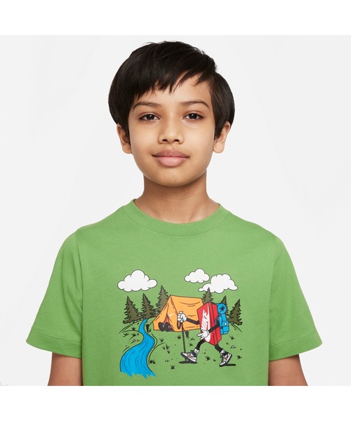 NIKE（ナイキ）の「ナイキ NIKE ナイキ YTH NSW ボクシー 1 S/S Tシャツ（Tシャツ/カットソー・キッズ・グレー/グリーン・160cm/130cm/140cm/150cm）」の6枚目の写真