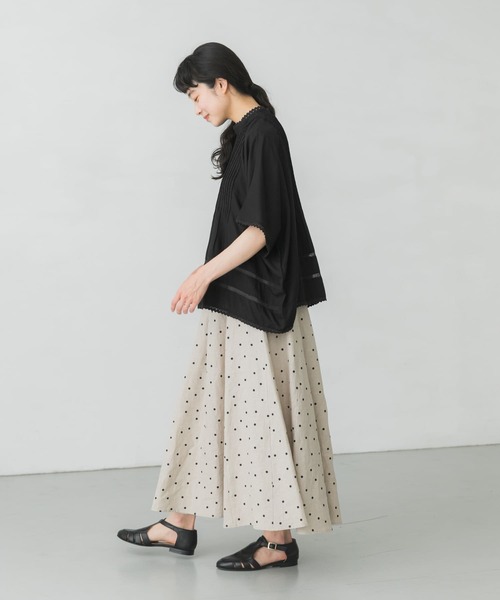 美品✨かぐれ　レース使いモダールブラウス　ブラック　ピンタック　スタンドカラー 楽天市場】レース使いモダールブラウス／かぐれ（kagure
