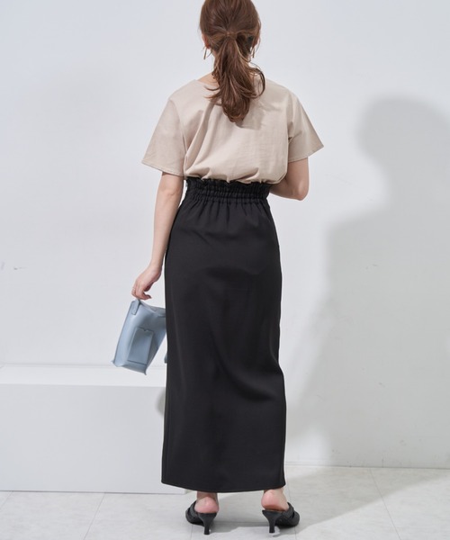 VANNIE U（ヴァニーユー）の「スリットボレロTシャツ（Tシャツ/カットソー・レディース・ホワイト/ブラック/ベージュ・FREE）」の14枚目の写真