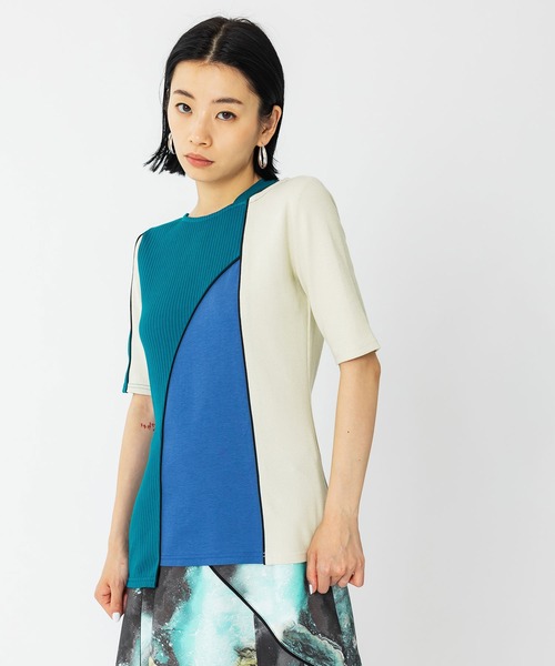 UNITED TOKYO(ユナイテッドトウキョウ)の「ホルターアシメカットソー(Tシャツ/カットソー・レディース・アイボリー/ブラック/ブルー・FREE)」の10枚目の写真