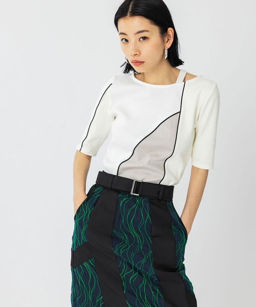 UNITED TOKYO(ユナイテッドトウキョウ)の「ホルターアシメカットソー(Tシャツ/カットソー・レディース・アイボリー/ブラック/ブルー・FREE)」の12枚目の写真