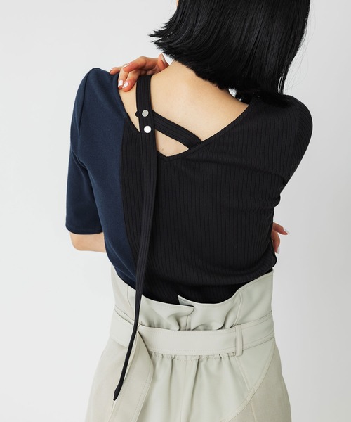 UNITED TOKYO(ユナイテッドトウキョウ)の「ホルターアシメカットソー(Tシャツ/カットソー・レディース・アイボリー/ブラック/ブルー・FREE)」の22枚目の写真