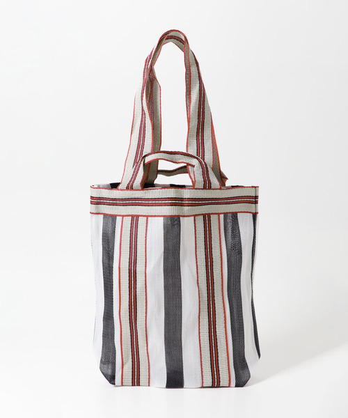 URBAN RESEARCH（アーバンリサーチ）の「W HANDLE STRIPE TOTE（トートバッグ・レディース・ブラック系その他/パープル系その他/オレンジ系その他・-）」の11枚目の写真