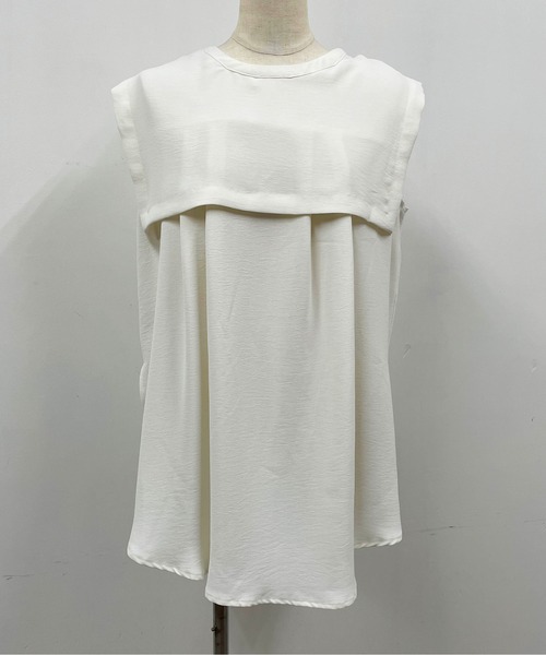 PICCIN(ピッチン)の「前後2WAYセーラーカラーノースリブラウス(シャツ/ブラウス・レディース・ブラック/オフホワイト/イエロー・M/L)」の8枚目の写真