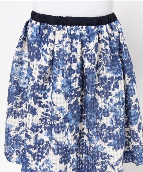 La TOTALITE（ラトータリテ）の「フラワーオーガンチェックスカート。（スカート・レディース・ブルー系その他/イエロー・FREE）」の6枚目の写真