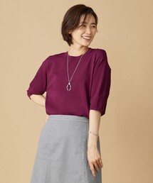 【洗える】 レーヨンエリートストレッチ パフスリーブ ニット