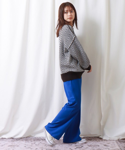 libelle more（リベル モア）の「ジャガード柄ハイネックオーバーニット（ニット/セーター・レディース・ブラック/イエロー/オレンジ/アイボリー・M/L）」の21枚目の写真