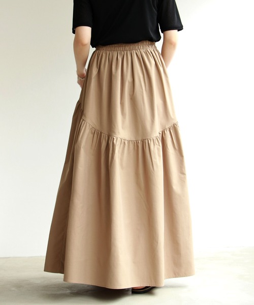 notch.（ノッチ）の「イレギュラーティアードマキシスカート（スカート・レディース・ブラック/ブラウン/オフホワイト・TM/M）」の20枚目の写真