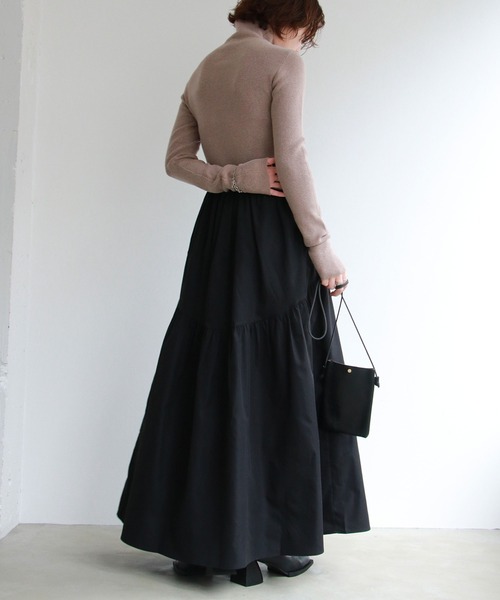 notch.（ノッチ）の「イレギュラーティアードマキシスカート（スカート・レディース・ブラック/ブラウン/オフホワイト・TM/M）」の5枚目の写真