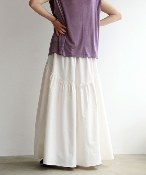 notch.（ノッチ）の「イレギュラーティアードマキシスカート（スカート・レディース・ブラック/ブラウン/オフホワイト・TM/M）」の21枚目の写真