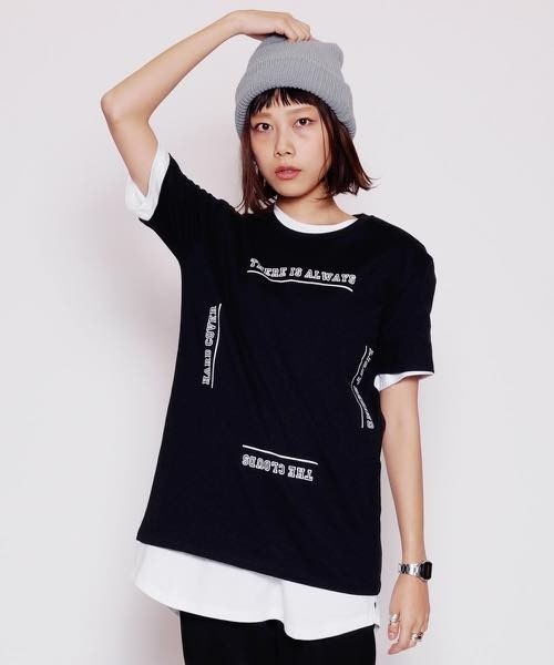 hardcover（ハードカバー）の「hardcover/ﾛｺﾞTEE2（Tシャツ/カットソー・レディース・ブラック/オリーブ/ネイビー・MEDIUM/SMALL）」の2枚目の写真