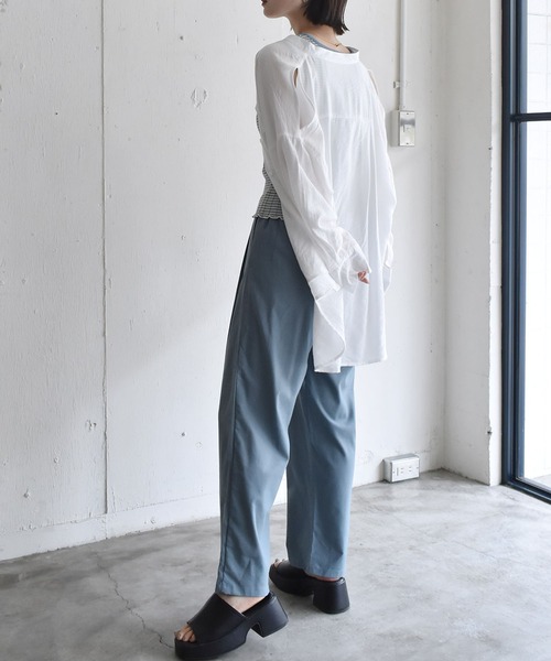 RETRO GIRL(レトロガール)の「リブニットタンク(ニット/セーター・レディース・ホワイト/ブラック/ダークブラウン/グリーン/ダークオレンジ/ブルー系その他/オレンジ系その他・FREE)」の8枚目の写真