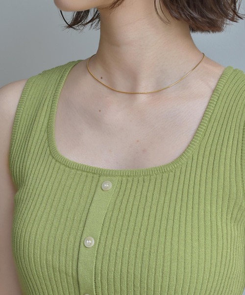 RETRO GIRL(レトロガール)の「リブニットタンク(ニット/セーター・レディース・ホワイト/ブラック/ダークブラウン/グリーン/ダークオレンジ/ブルー系その他/オレンジ系その他・FREE)」の14枚目の写真