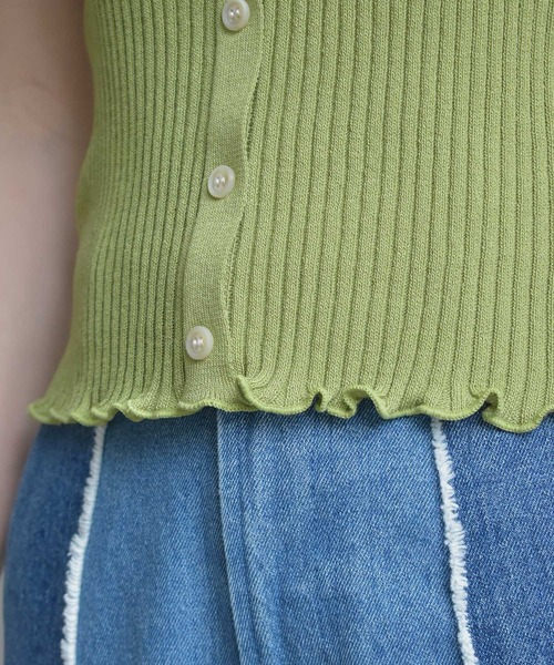 RETRO GIRL(レトロガール)の「リブニットタンク(ニット/セーター・レディース・ホワイト/ブラック/ダークブラウン/グリーン/ダークオレンジ/ブルー系その他/オレンジ系その他・FREE)」の16枚目の写真