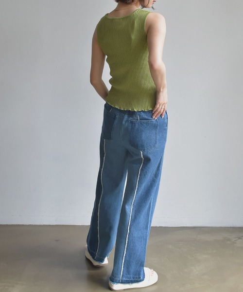 RETRO GIRL(レトロガール)の「リブニットタンク(ニット/セーター・レディース・ホワイト/ブラック/ダークブラウン/グリーン/ダークオレンジ/ブルー系その他/オレンジ系その他・FREE)」の20枚目の写真