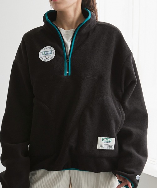 DISCUS ATHLETIC(ディスカス アスレチック)の「DISCUS ATHLETIC/ディスカス アスレチック カラーパイピンク ハーフジップ フリースプルオーバー(スウェット・レディース・ブルー/ブラック/ミント/ライトグレー・M/L)」の11枚目の写真