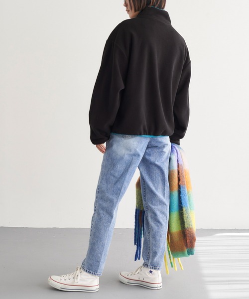 DISCUS ATHLETIC(ディスカス アスレチック)の「DISCUS ATHLETIC/ディスカス アスレチック カラーパイピンク ハーフジップ フリースプルオーバー(スウェット・レディース・ブルー/ブラック/ミント/ライトグレー・M/L)」の8枚目の写真