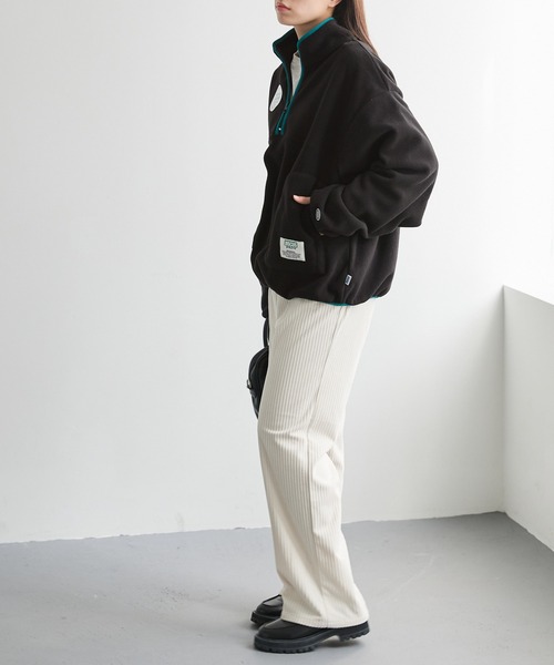 DISCUS ATHLETIC(ディスカス アスレチック)の「DISCUS ATHLETIC/ディスカス アスレチック カラーパイピンク ハーフジップ フリースプルオーバー(スウェット・レディース・ブルー/ブラック/ミント/ライトグレー・M/L)」の15枚目の写真