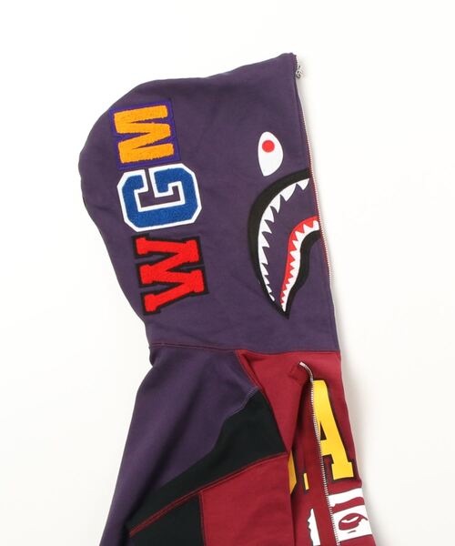 A BATHING APE(アベイシングエイプ)の「DOCKING SHARK FULL ZIP HOODIE L(パーカー・レディース・ブラック/グレー・X-SMALL/SMALL/MEDIUM)」の3枚目の写真