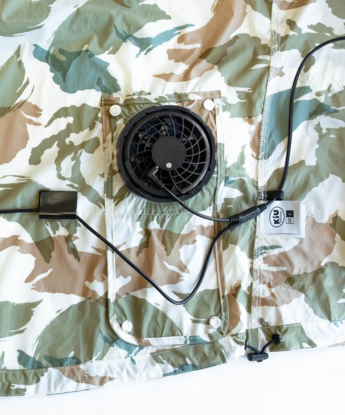 空調服（クウチョウフク）の「【KiU×空調服(R)】キウ エアコンディションドベスト（アウトドアグッズ・メンズ・ライトグレー/ブラック/カーキ/ホワイト×ブルー/ホワイト系その他/ベージュ系その他/ブラック×ライム/ブラック×カーキ/ホワイト系その他2・SMALL/MEDIUM/LARGE/X-LARGE）」の20枚目の写真