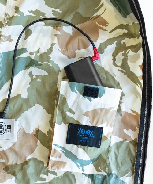 空調服（クウチョウフク）の「【KiU×空調服(R)】キウ エアコンディションドベスト（アウトドアグッズ・メンズ・ライトグレー/ブラック/カーキ/ホワイト×ブルー/ホワイト系その他/ベージュ系その他/ブラック×ライム/ブラック×カーキ/ホワイト系その他2・SMALL/MEDIUM/LARGE/X-LARGE）」の21枚目の写真