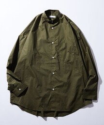 FREAK'S STORE | WEB限定 Relax Fit リラックスフィット バンドカラーシャツ/ストライプ/クレリック(シャツ/ブラウス)
