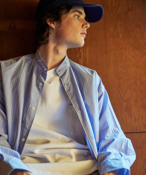 PEOPLESTYLE テクスチャーシャツ ストライプ リラックスフィット FREAK'S STORE（フリークスストア）の「WEB限定 Relax Fit