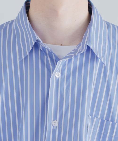 epnok（エプノック）の「サイドボタンストライプシャツ（シャツ/ブラウス・メンズ・サックスブルー/ブルー/グレイッシュブルー・SMALL/MEDIUM/LARGE）」の11枚目の写真