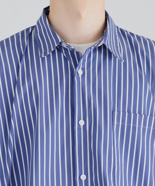 epnok（エプノック）の「サイドボタンストライプシャツ（シャツ/ブラウス・メンズ・サックスブルー/ブルー/グレイッシュブルー・SMALL/MEDIUM/LARGE）」の19枚目の写真