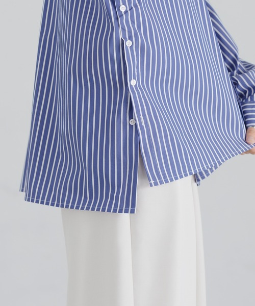 epnok（エプノック）の「サイドボタンストライプシャツ（シャツ/ブラウス・メンズ・サックスブルー/ブルー/グレイッシュブルー・SMALL/MEDIUM/LARGE）」の13枚目の写真